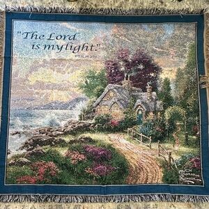 Thomas Kinkaid “ The Lord is my Light” blanket/ throw